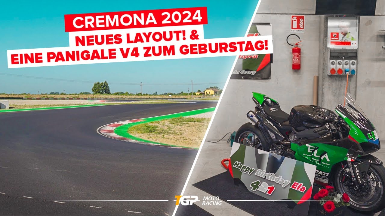 Cremona 2024: Neues Rennstrecken-Layout & eine Panigale V4 zum Geburstag! | Rennstrecken Vlog | TGP