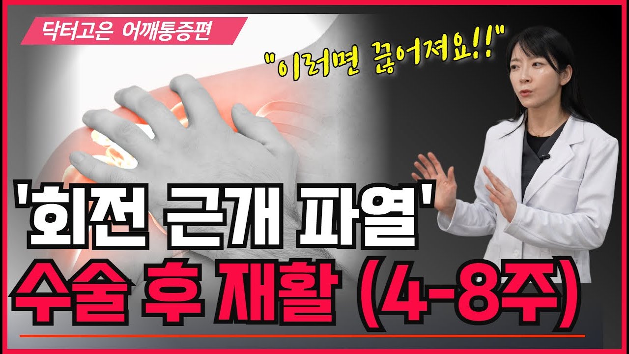 [4-8주] 재활전문의가 알려주는 회전근개 파열 수술 후 재활, 따라만 하세요!
