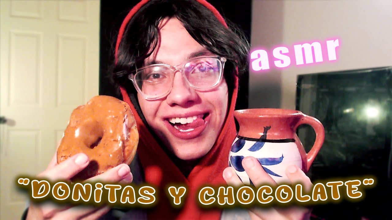 😋COMIENDO CHOCOLATE CALIENTE CON DONAS😋 | ASMR