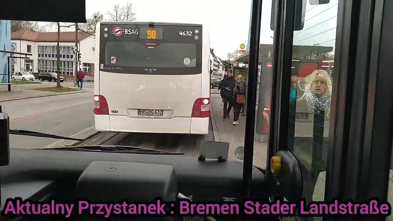 BSAG Bremen : Przejazd linią numer 94 na odcinku trasy : 