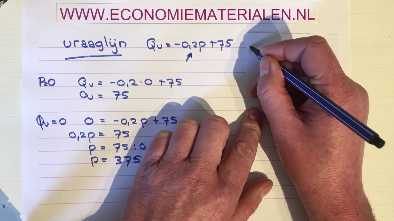 Vraaglijn tekenen (havo/vwo) (economiematerialen)