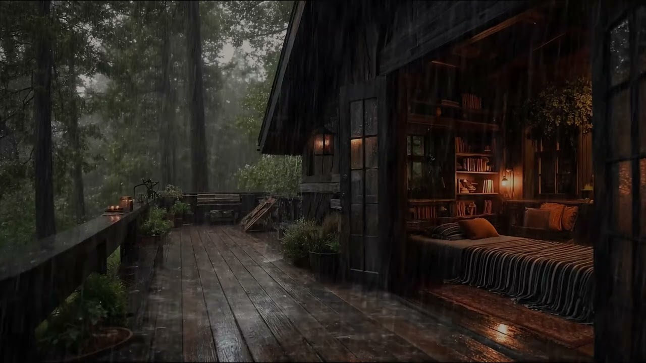Peaceful Forest Rain | Gentle Nature Sounds for Deep Sleep & Relaxing Rest 🌧️🌲🌙