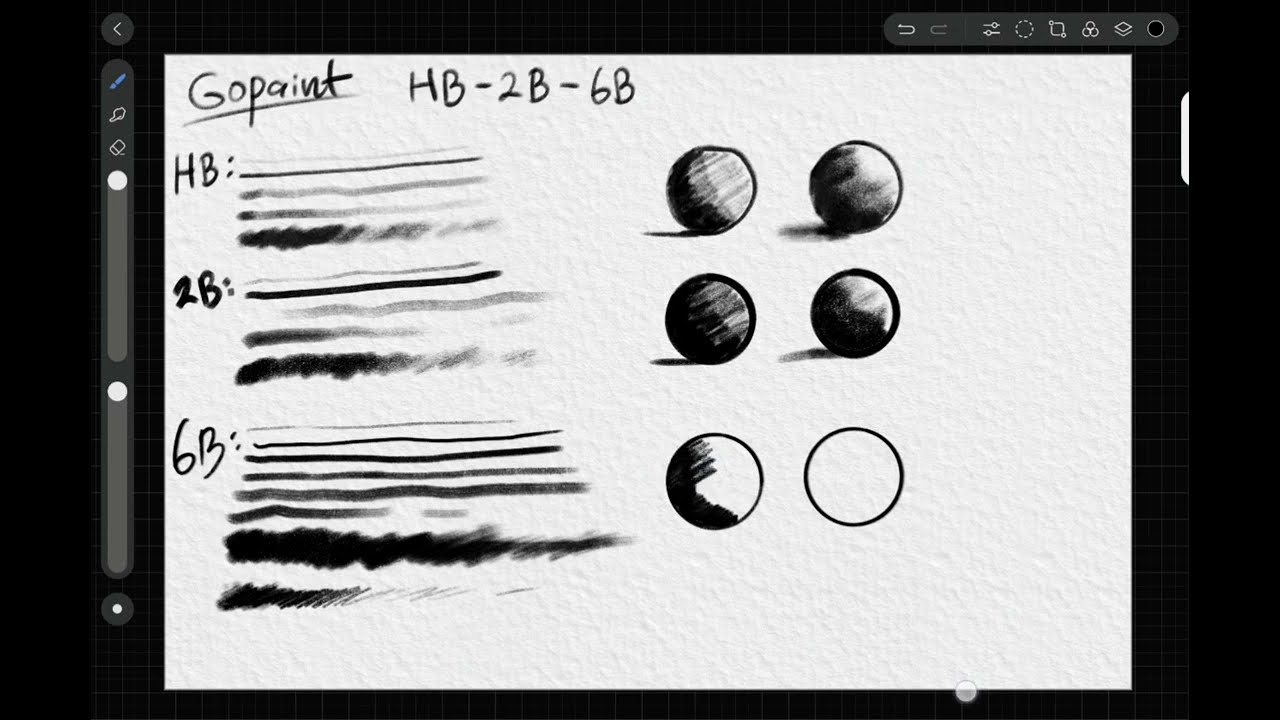 Huawei matepad GoPaint pencil brush HB,2B,6B with M-Pencil Gen 3
