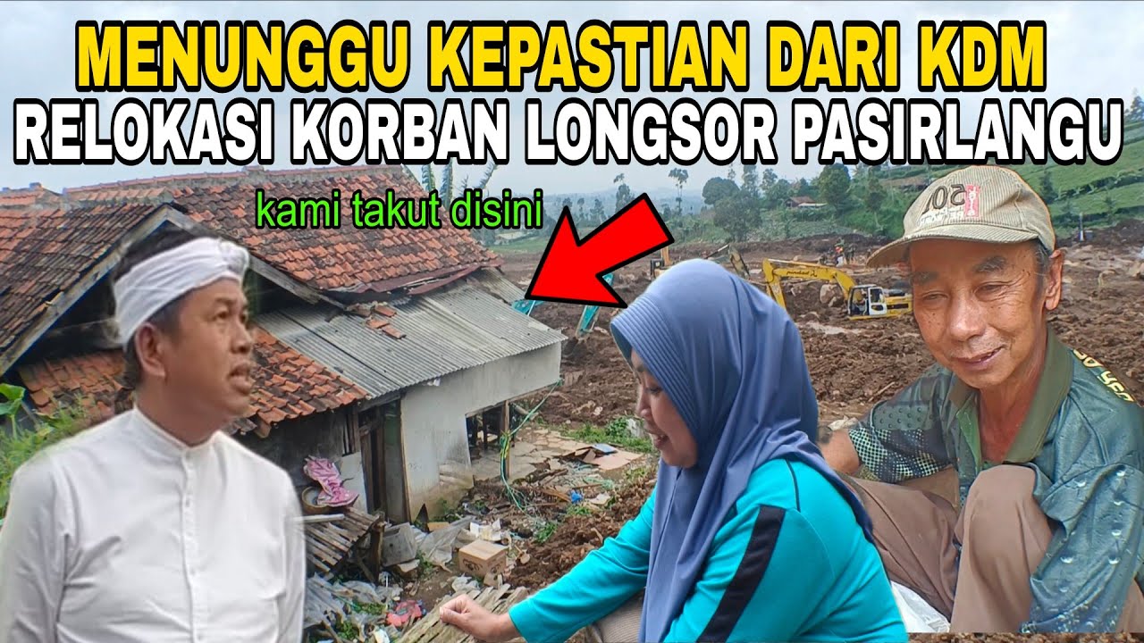 Detik-detik longsor menyapu kampung‼️Menunggu kepastian relokasi dari kang dedi mulyadi gub jabar
