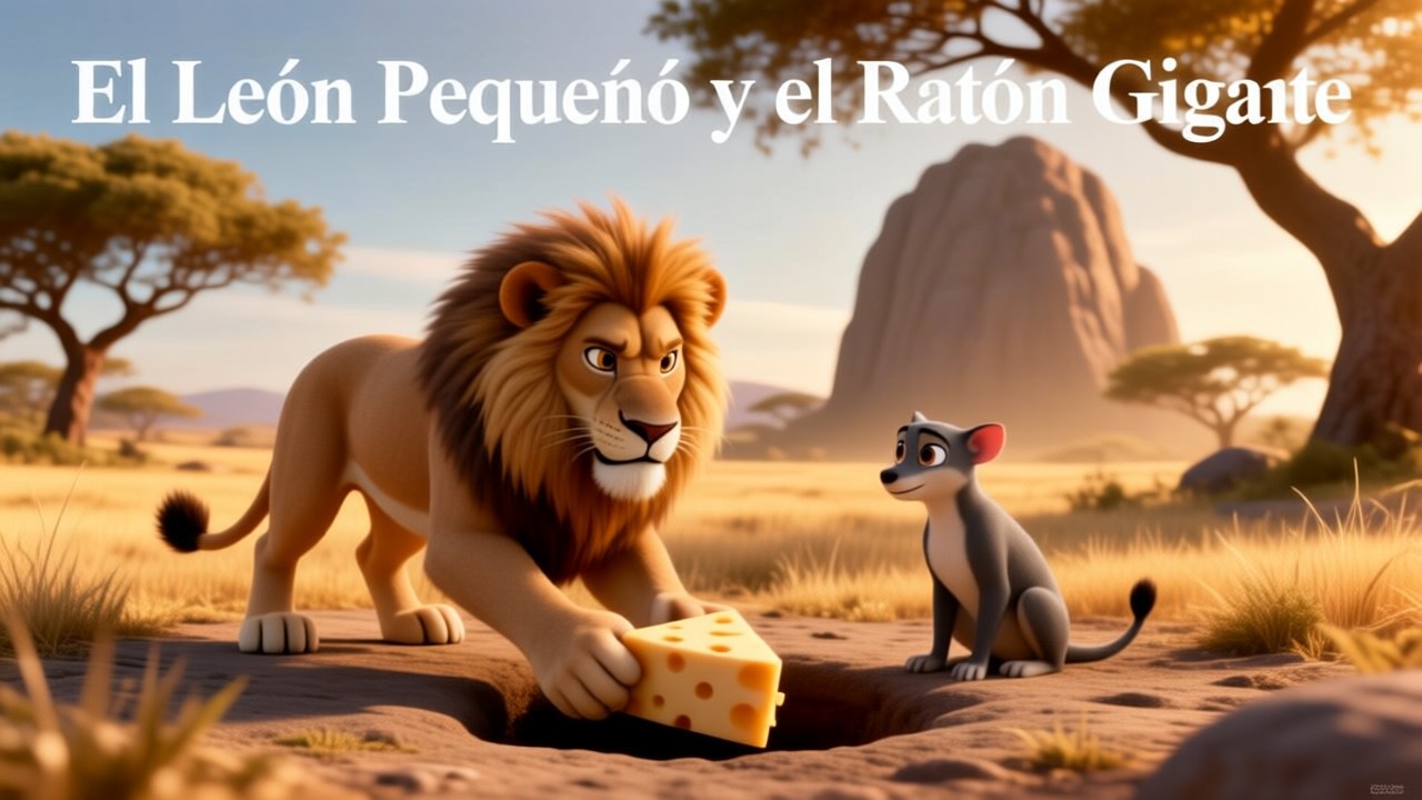 ¿Qué pasaría si el León fuera Pequeño y el Ratón Gigante? 🦁🐭 | Cuento para Niños