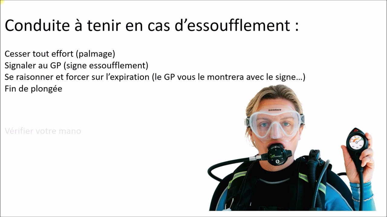 Théorie plongée Niveau 1 - cours n°5 : l'essoufflement