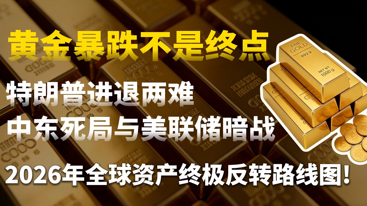 重磅！黄金暴跌不是终点：特朗普进退两难、中东死局与美联储暗战——2026年全球资产终极反转路线图!#黄金#白银