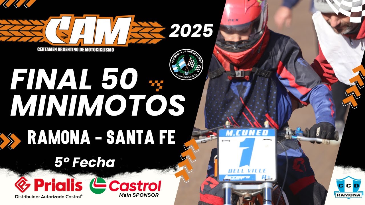 FINAL COMPLETA - 50cc Minimotos - 5a Fecha - CAM Ramona 2025