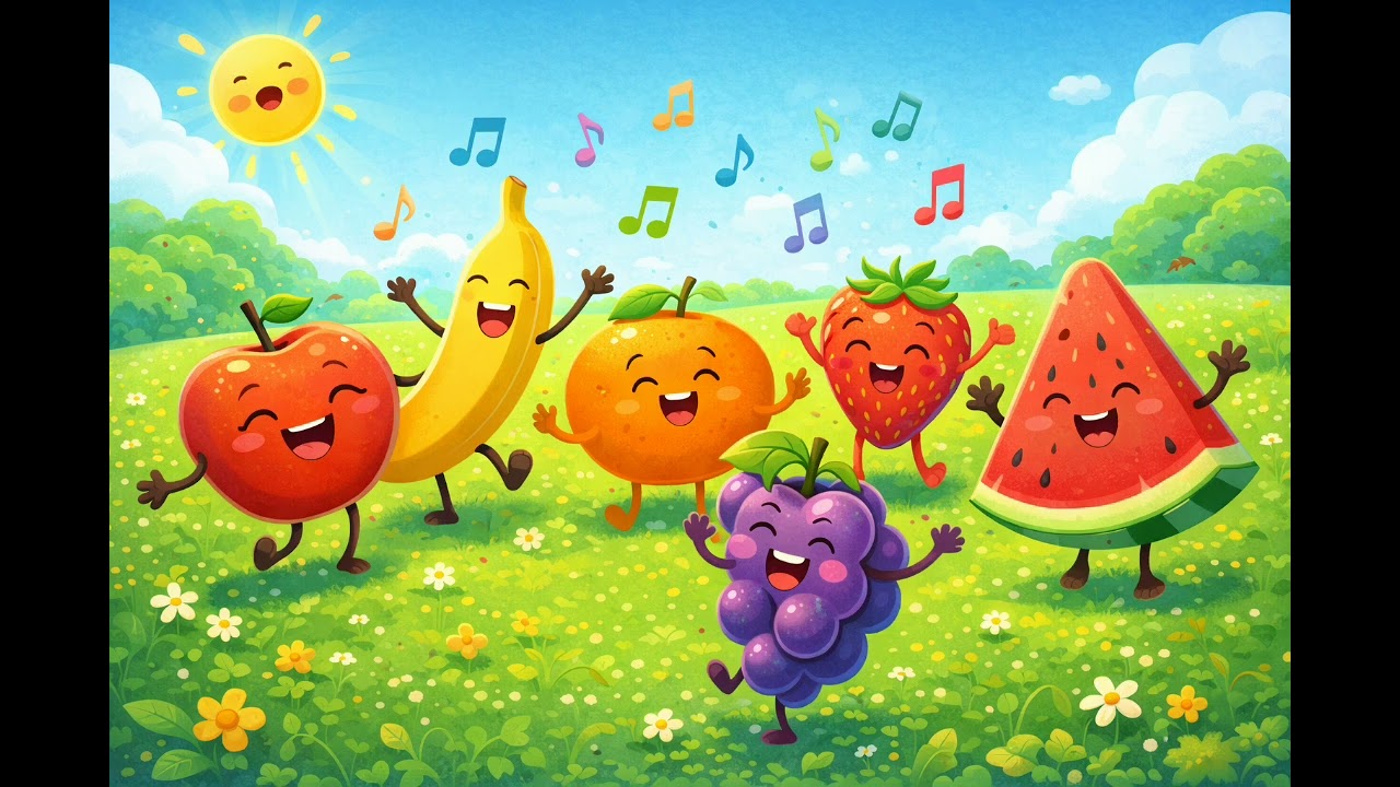 Meyveler Şarkı Söylüyor  🍎🍉🍌| Eğlenceli ve Öğretici Çocuk Şarkısı 