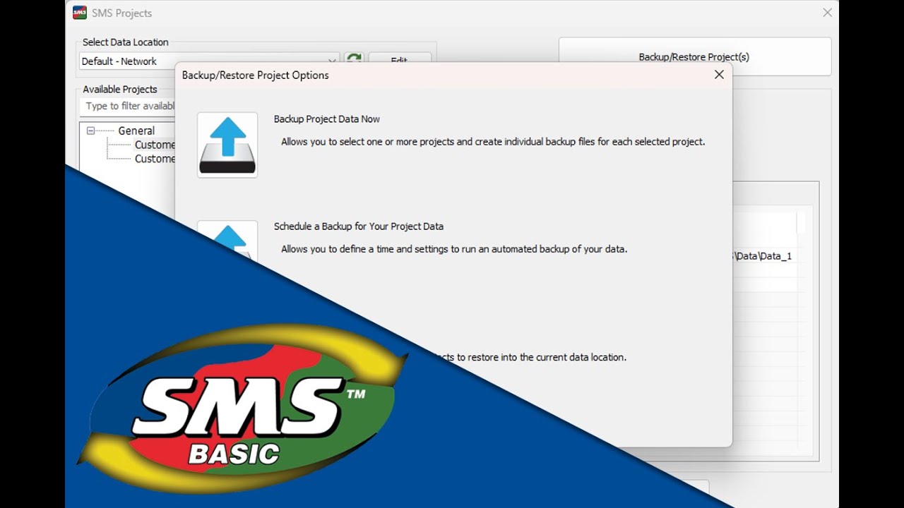 Creating and Restoring Backup Files in SMS™