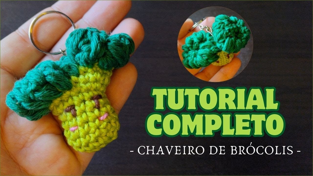 CHAVEIRO BRÓCOLIS EM CROCHÊ| Passo a Passo | MINI AMIGURUMI BRÓCOLIS | #amigurumi #croche #chaveiro