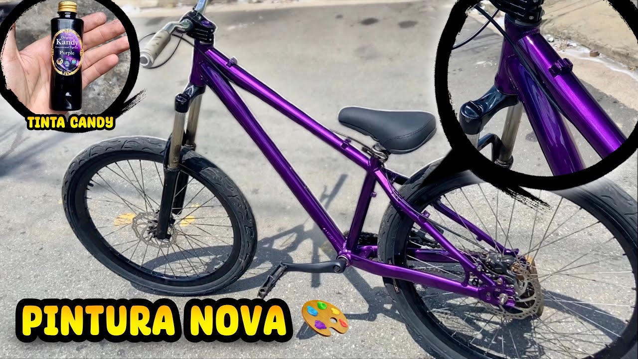 Pintei a bike de roxo candy!