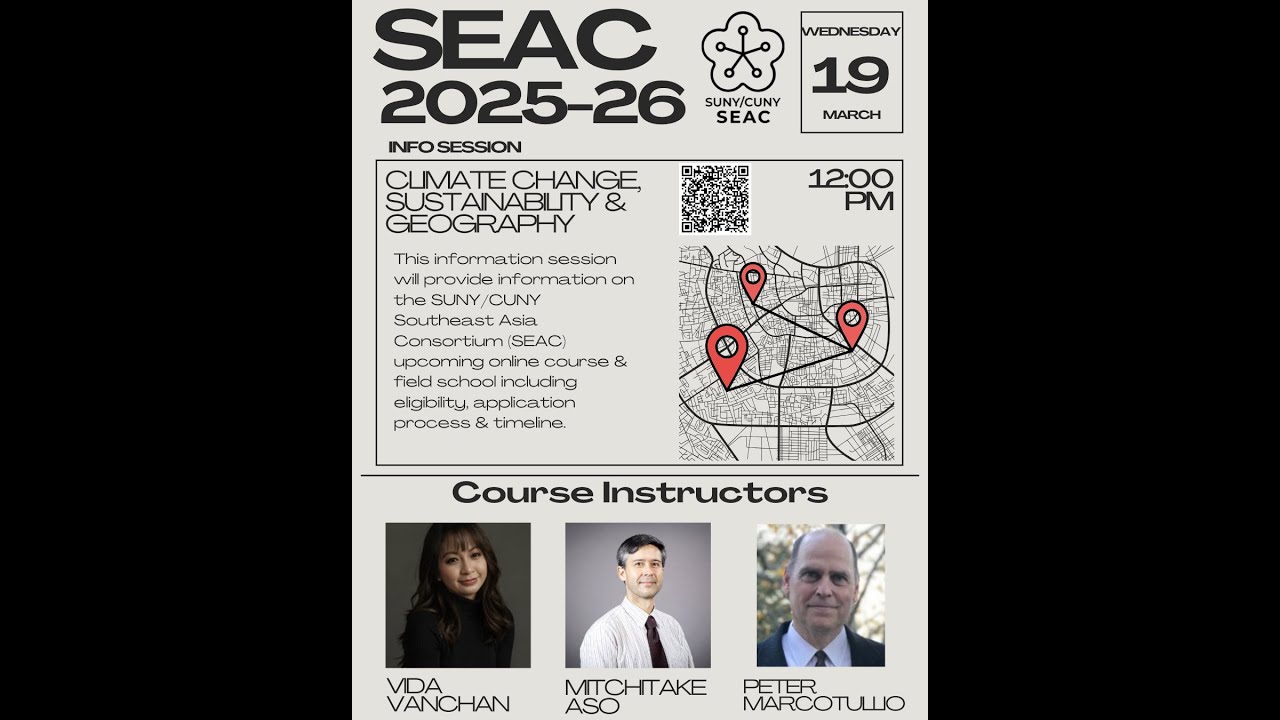 SEAC 2025-26 Class Info Sesson: Climate Change, Sustainability and Geography