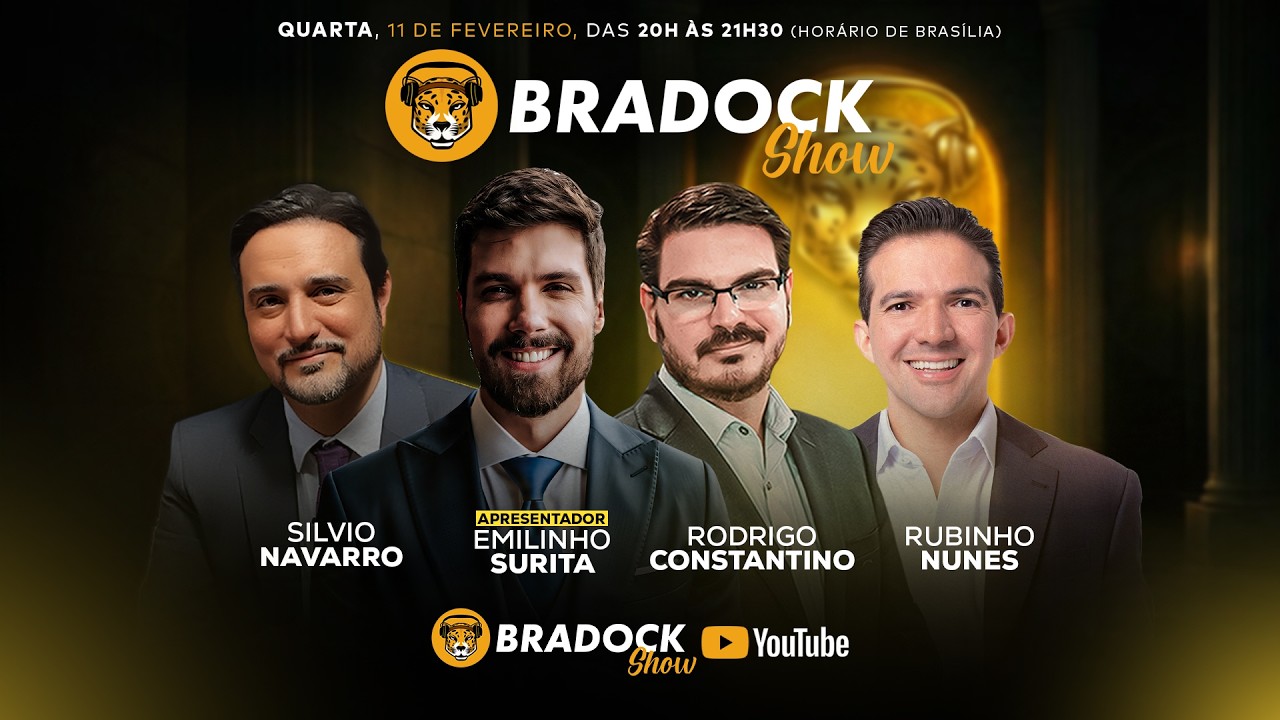 Bradock Show 11/02/26 - Emilinho Surita, Constantino, Silvio Navarro e Vereador Rubinho Nunes