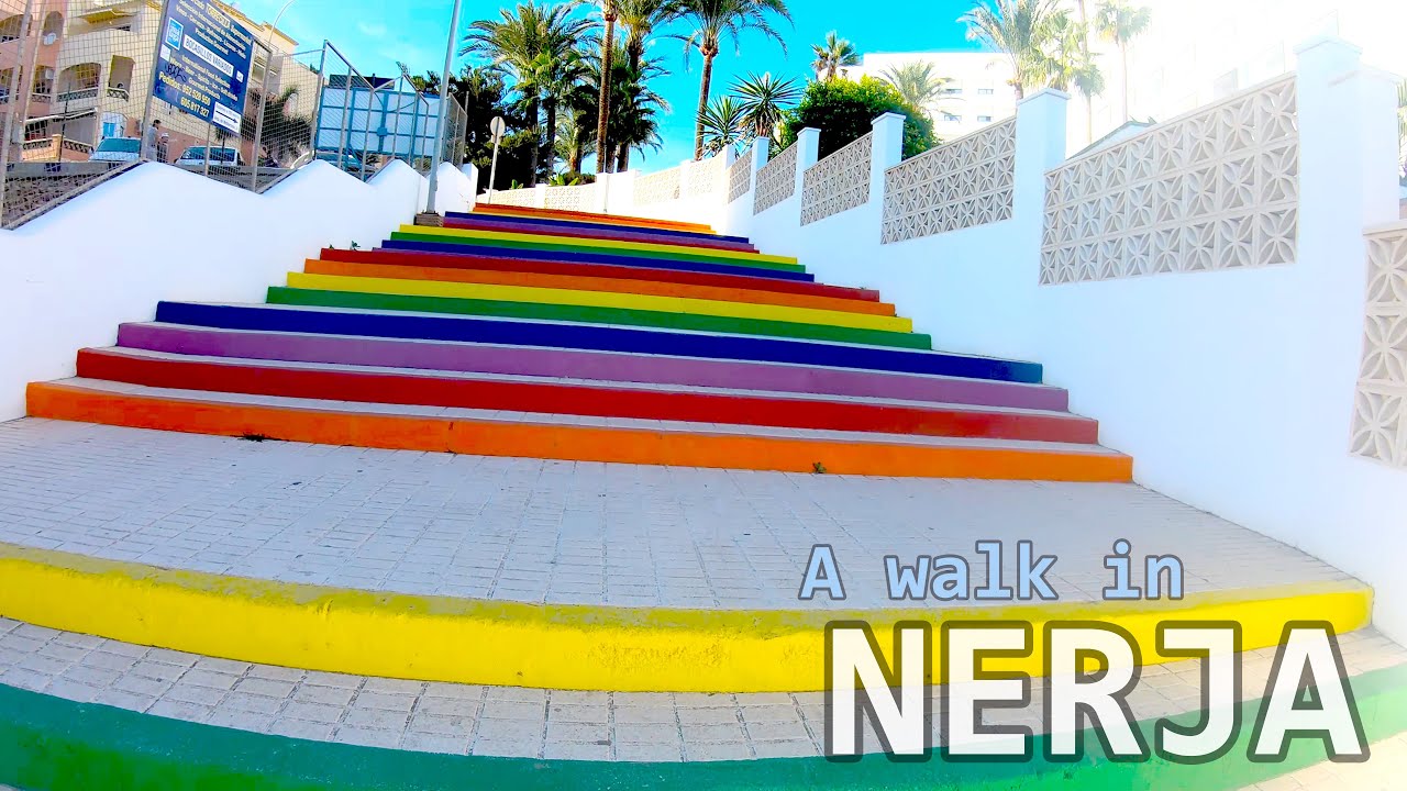 A walk in Nerja - Rainbow steps - Calle Castilla Pérez || Nerja | Axarquía | Málaga | Spain Ep#18 ||