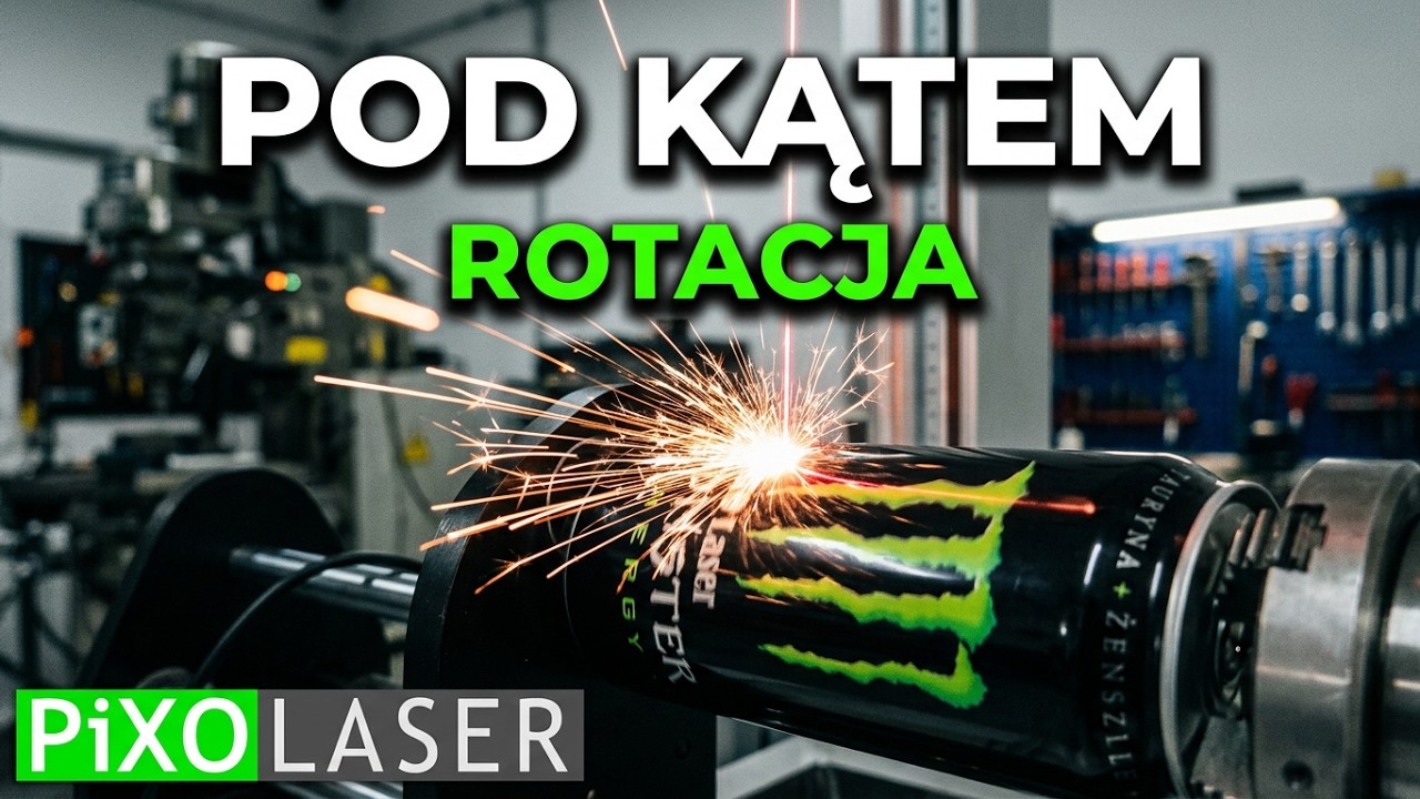 Przystawka rotacyjna do znakowarki laserowej Pixo Laser. Znakowanie za pomocą obrotnicy.