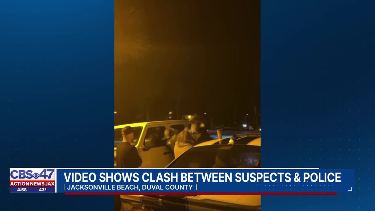 Video shows clash between suspects and Jax Beach police