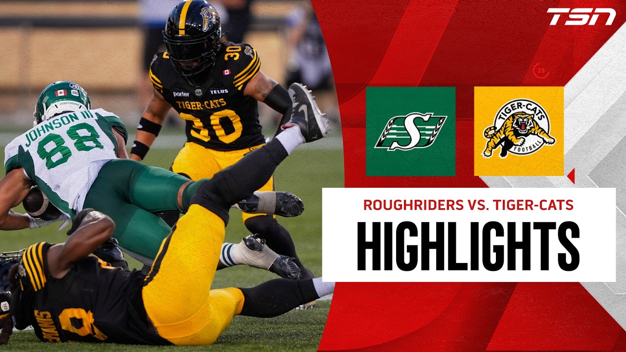 CFL WEEK 11: Saskatchewan Roughriders vs. Hamilton Tiger-Cats | Full Highlights