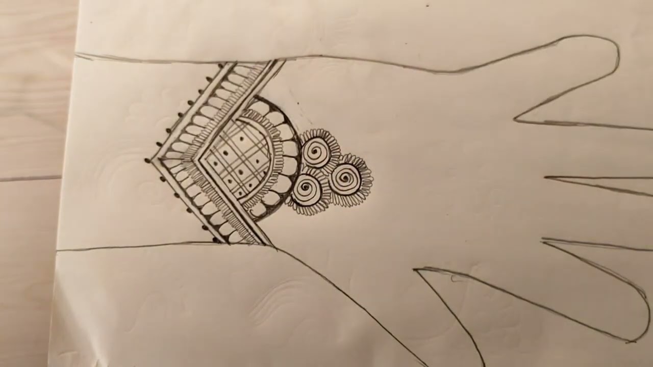 Pencil mehndi design.