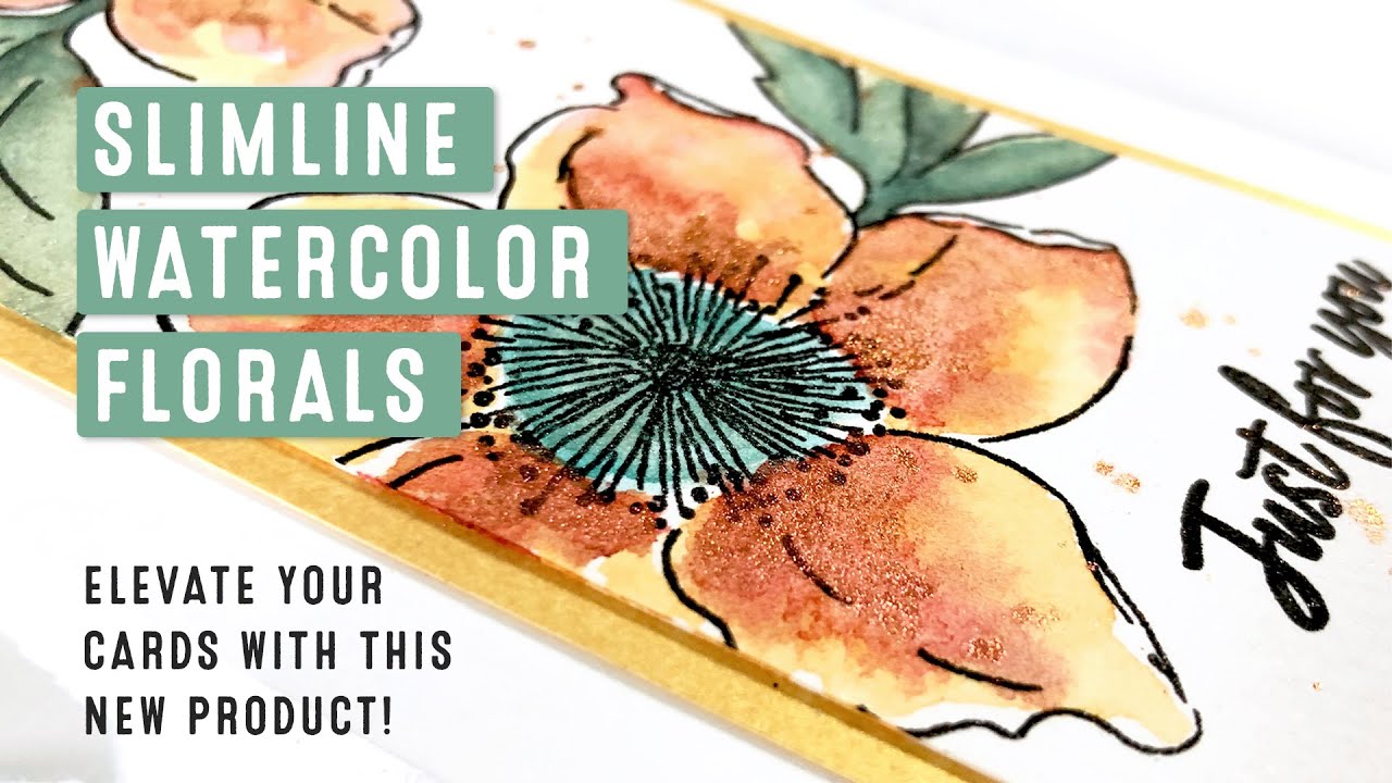 Elevate Your Slimline Watercolor Floral Card With Pigment Powders