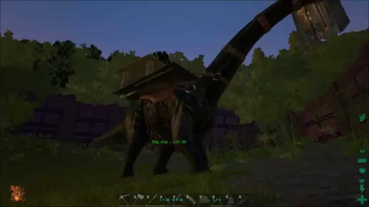 Ark: Survival Evolved S01E03 Building a bronto mining base