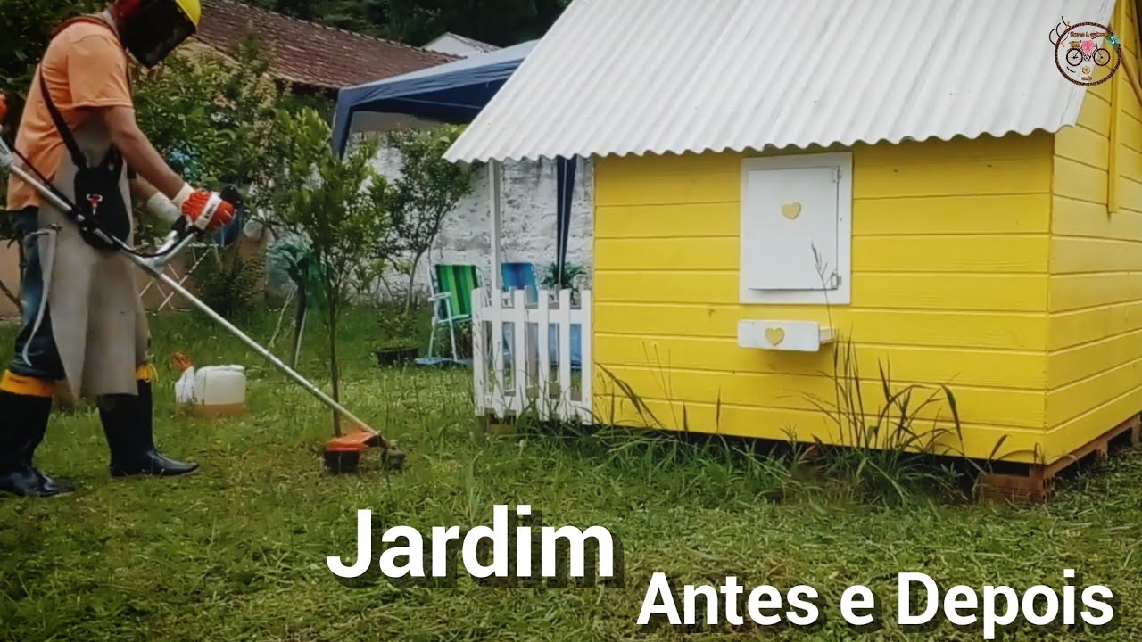 Antes e Depois_Jardim roçado na FS 120 da Stihl