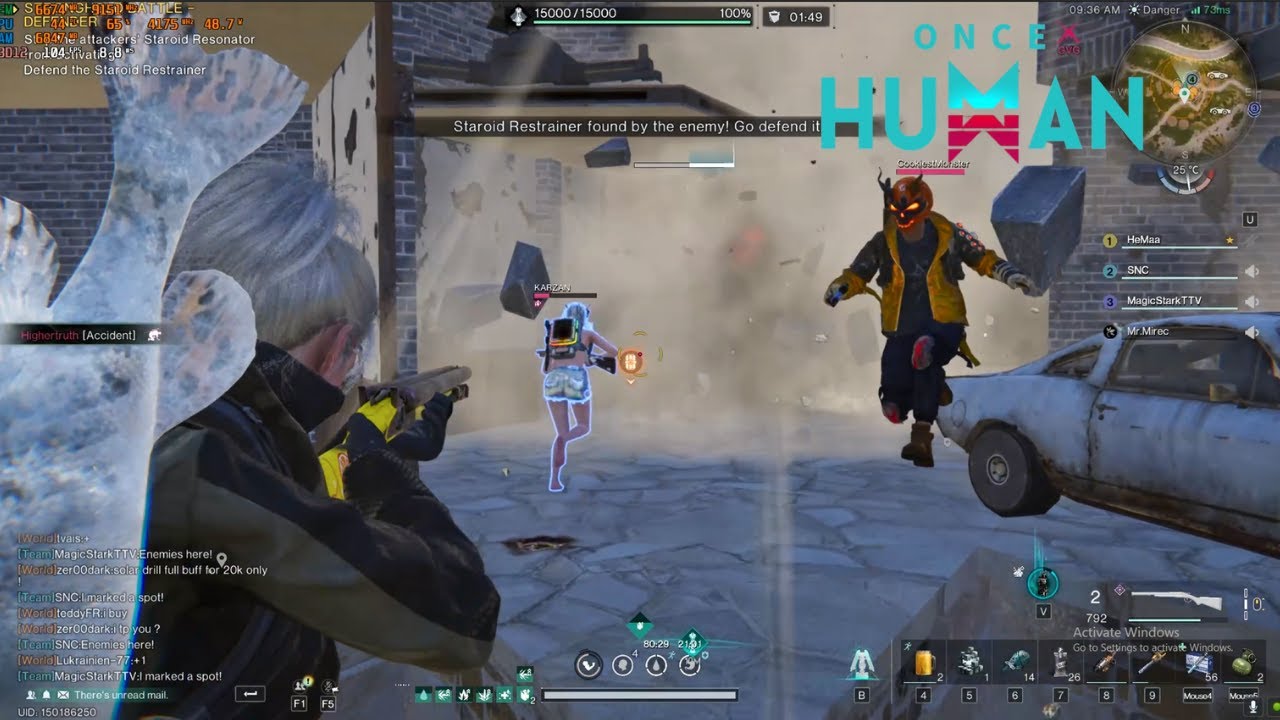 Definding base againest Pros with full C4 Bomb - once human pvp