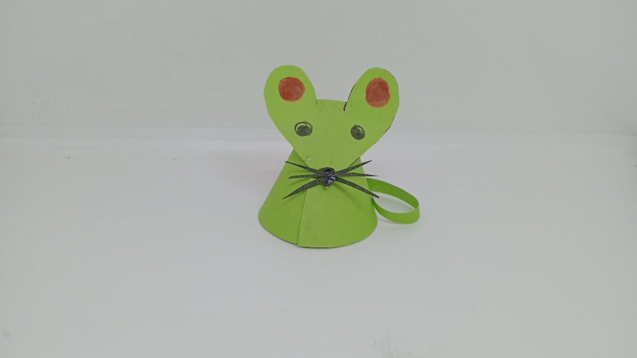 কাগজ দিয়ে ইঁদুর বানানো 🐭 | Paper Mouse Craft | Easy Paper Animal | Asha Craft & Art