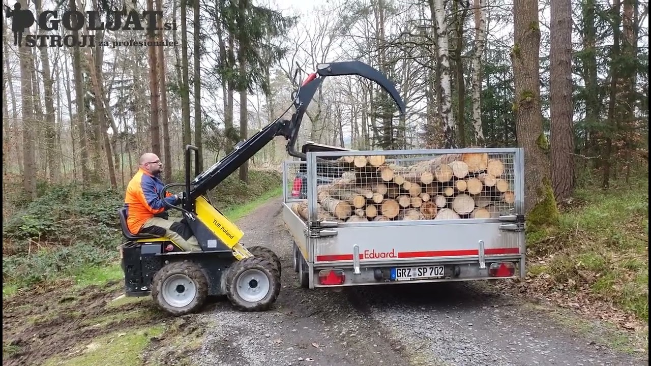 Mini nakladalec nakladač GOLJAT TUR vsestranski pomočnik zmore - CAN DO