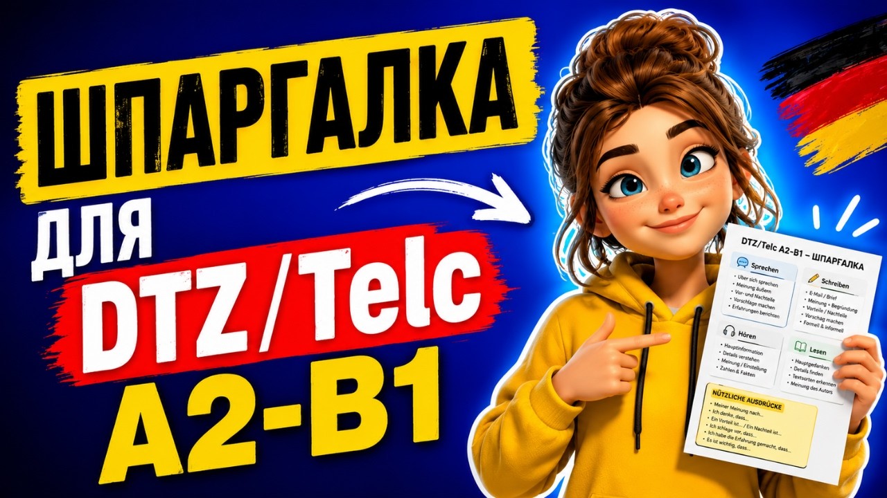 Пишем письма на немецком: Успех на экзамене DTZ/Telc A2/B1! ✉️🇩🇪
