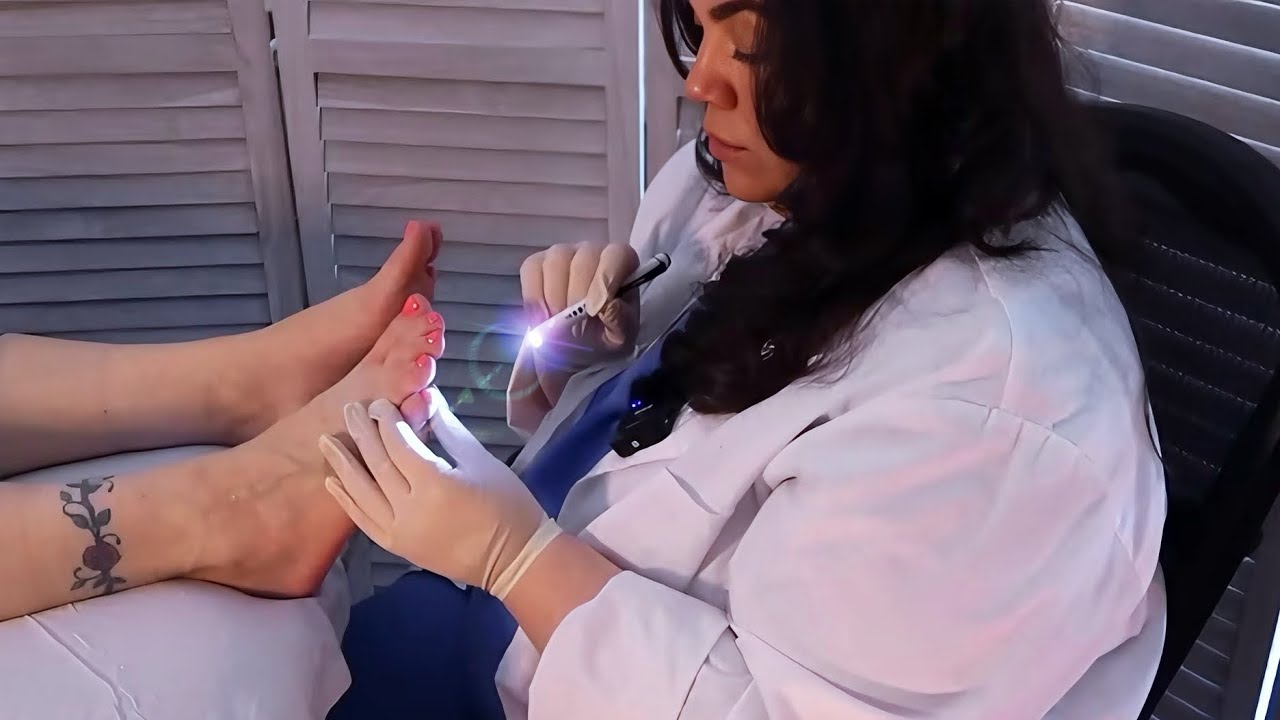 ASMR - Foot Doctor Performs Complete Diabetic Exam on a Real Person | Extended Babinski Testing