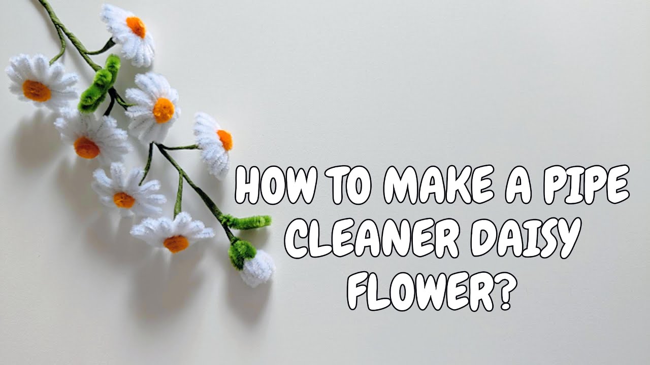DIY How to make a Pipe Cleaner Daisy Flower? 🧡🤍| Chenille stem | Hand made flowers | Daisy Flower