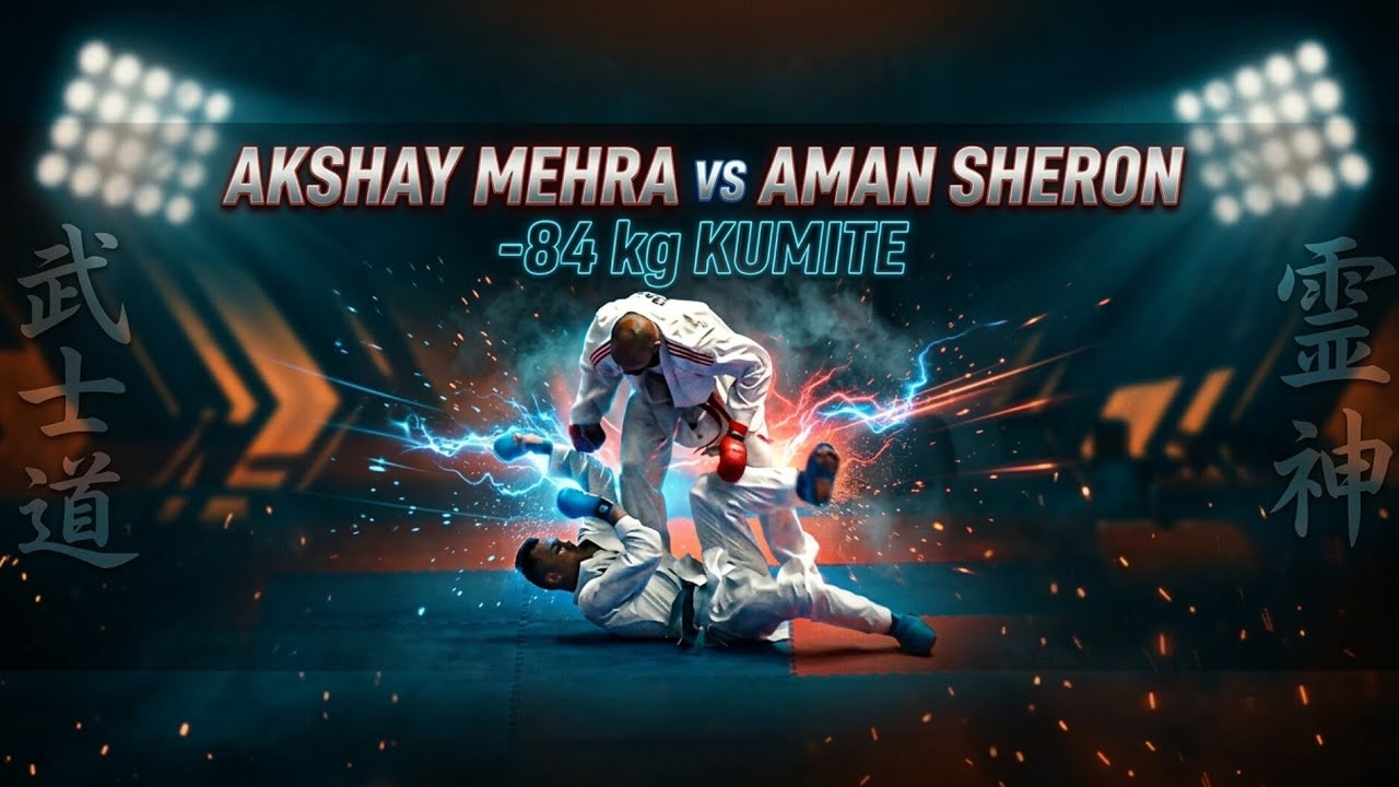 Akshay Mehra vs Aman Sheron | -84 kg Kumite | KIO National Karate Championship 2026 🥋🔥