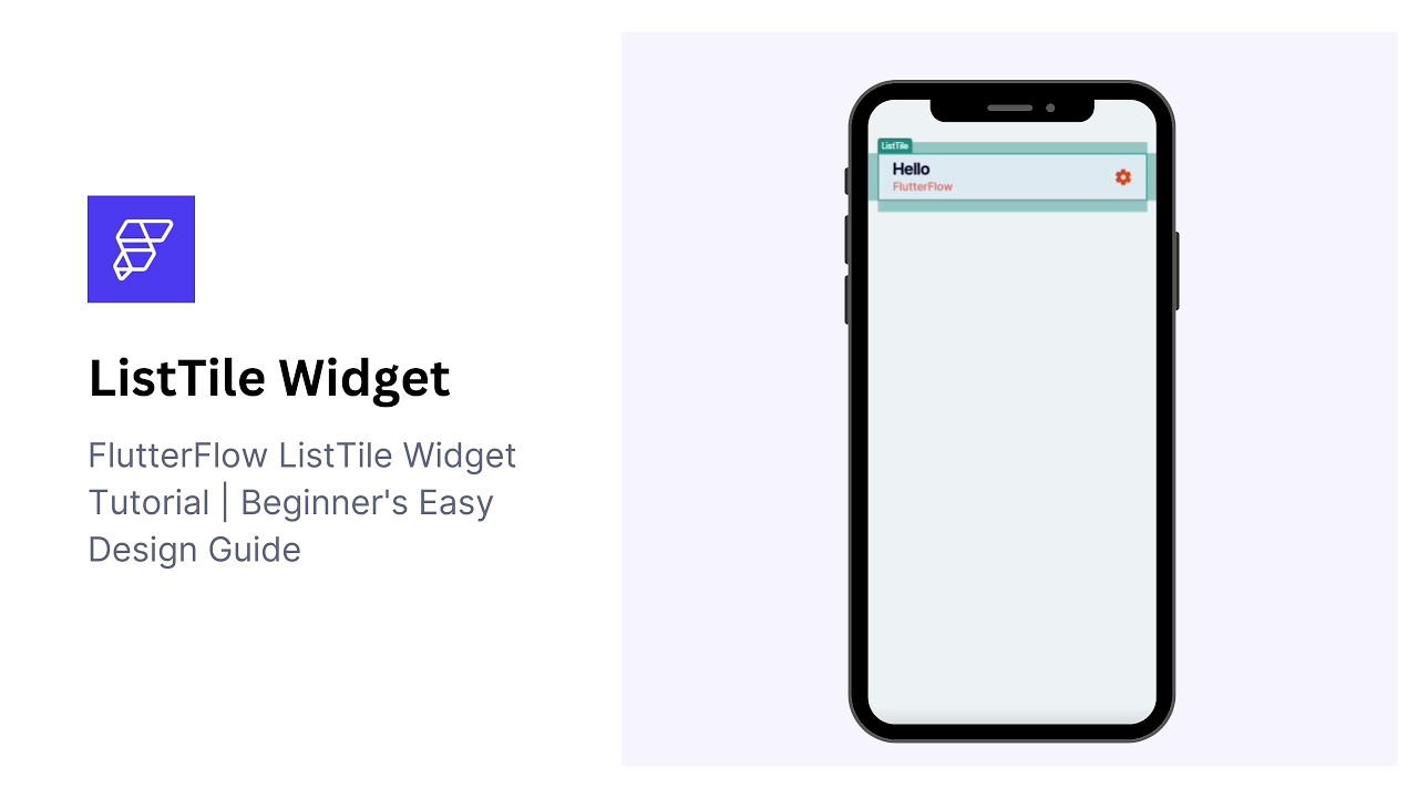 FlutterFlow ListTile Widget Tutorial | Easy Design Guide for Beginners