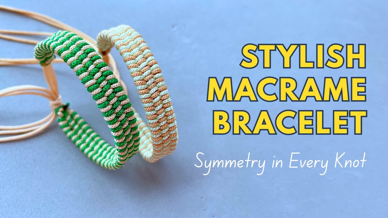 Stylish Symmetrical Macrame Bracelet | Simple Nylon Cord Macrame Bracelet Making at Home