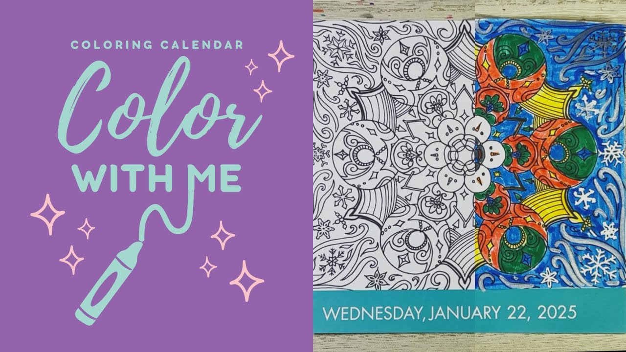 Daily Coloring Calendar 2025 | Color With Me [January  22] (Lo-fi)