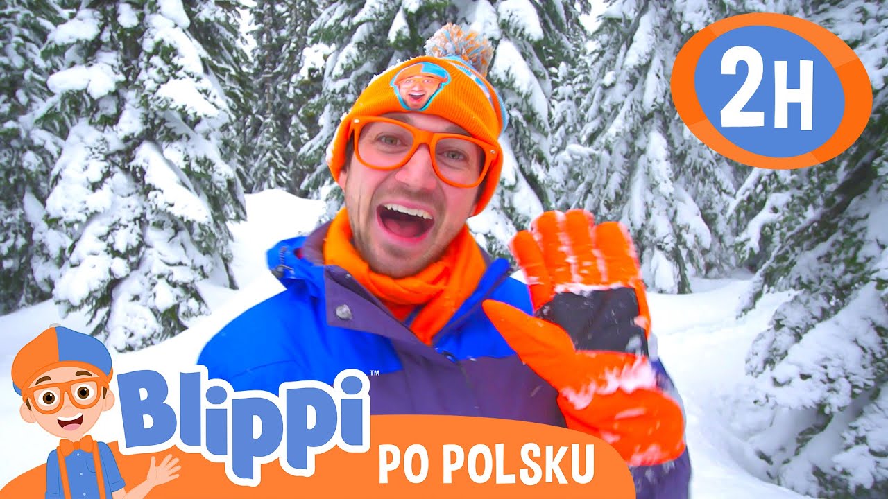 Blippi bawi się na śniegu📙Blippi po polsku📙Nauka i zabawa dla Dzieci