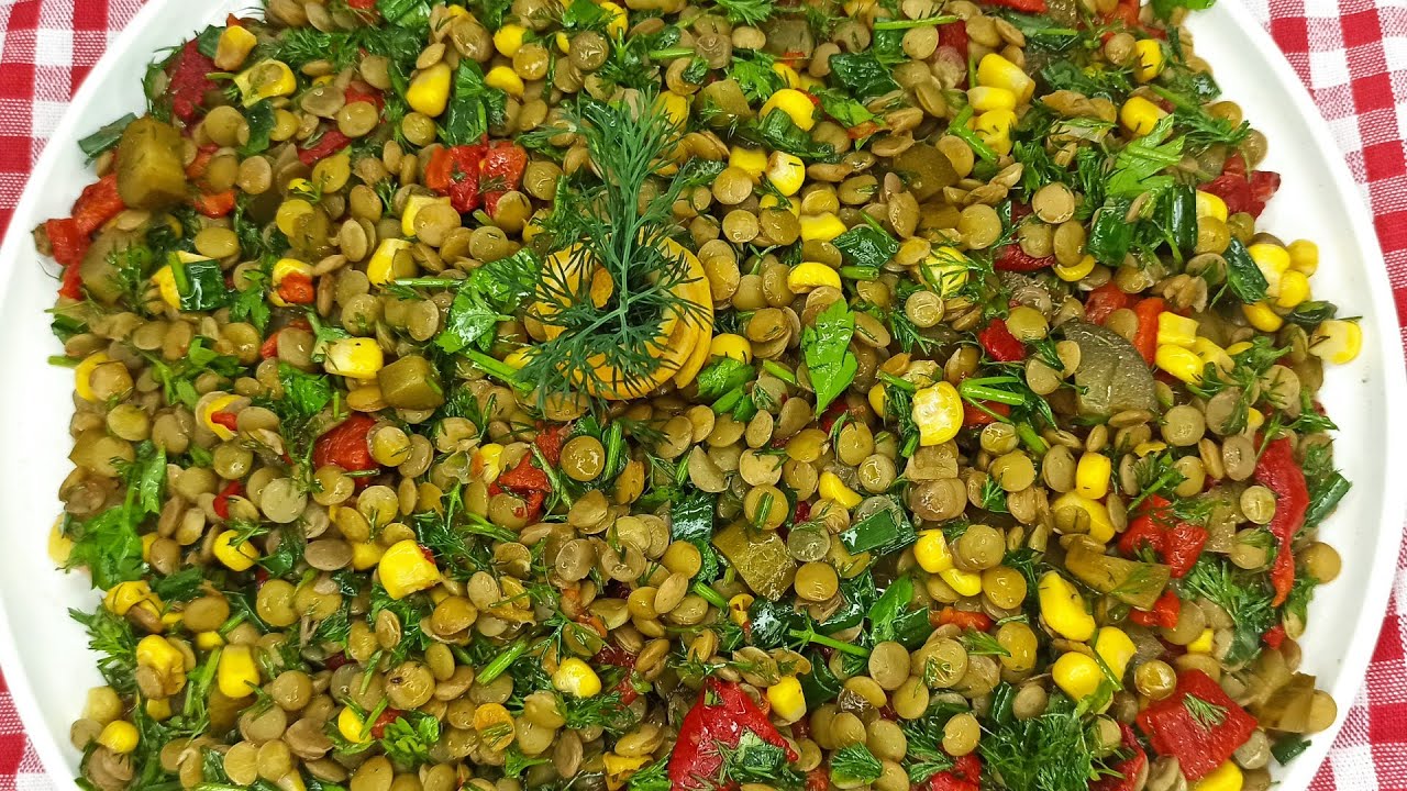 ❤️Yemeye Doyamayacaksınız 😋Yeşil Mercimek Salatası nasıl yapılır ?