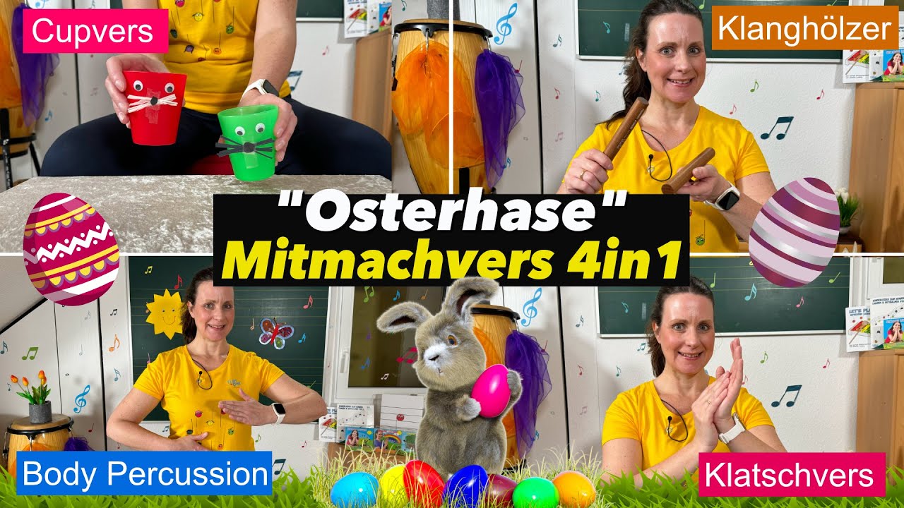 Ostern| Body Percussion | Cupvers | Mitmachvers | Osterhase 4 in 1 | Simone Ludwig | Floh im Ohr TV