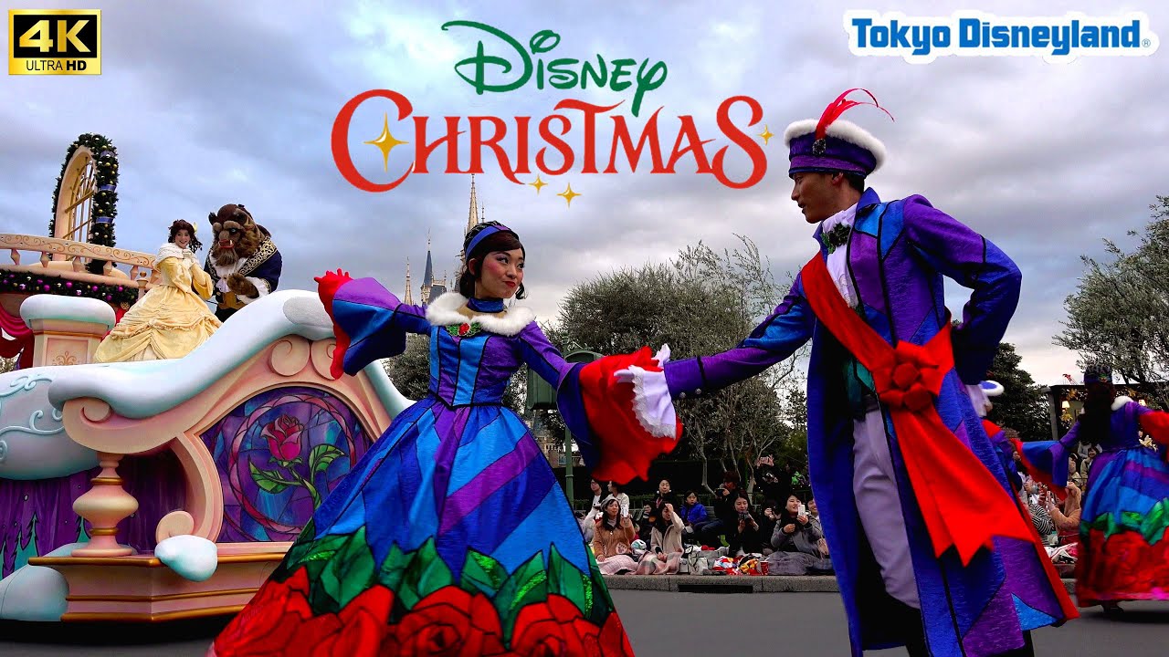 【4K】TDL Christmas Stories 東京ディズニーランド クリスマス・ストーリーズ SONY FDR-AX700 2017.11.11撮影 美女と野獣フロート前