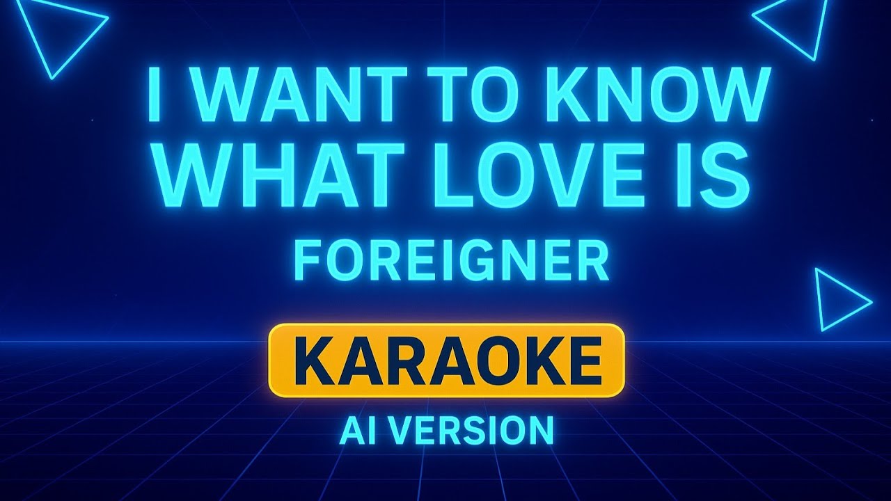 KARAOKE – I Want To Know What Love Is (Foreigner) | AI Version 🎤✨