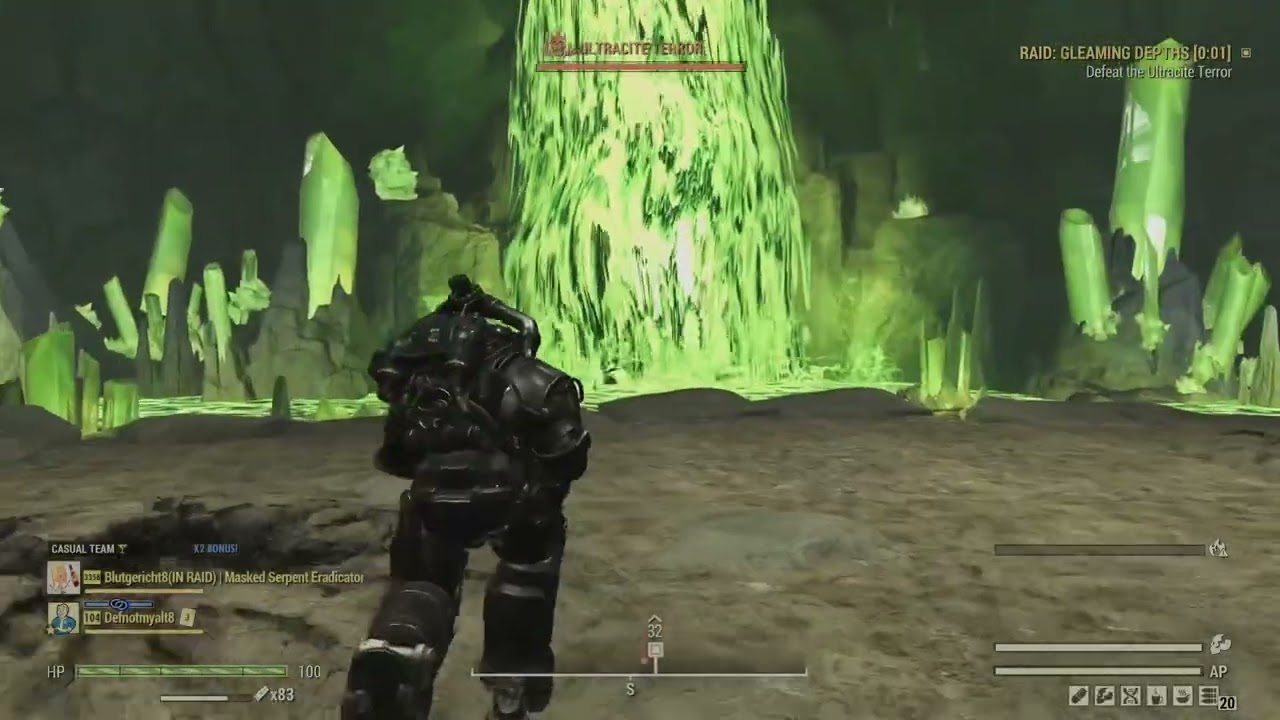 Fallout 76 - Ultracite Terror Solo in 22 seconds 