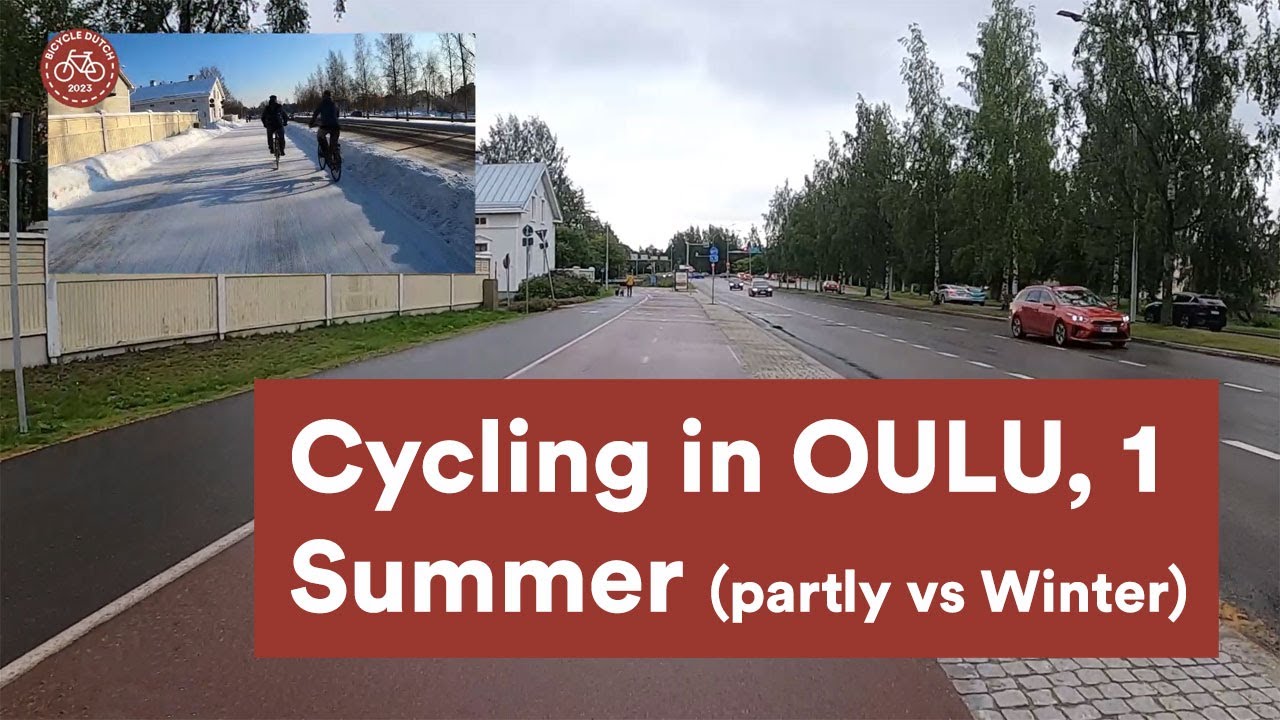 Ride in Oulu, Finland 1 (summer, partly vs winter)