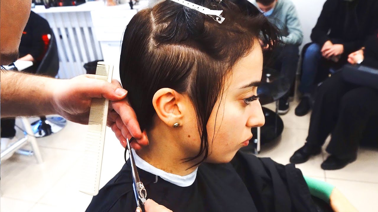 SHORT STACKED HAIRCUT | UNDERCUT GRADUATED BOB