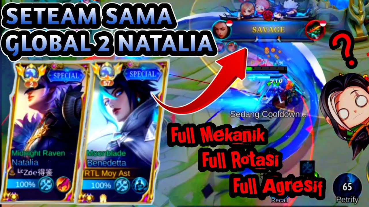 TOP GLOBAL BENEDETTA ft TOP GLOBAL NATALIA HYPER | AGRESIF GAMEPLAY MOBILE LEGENDS BANG BANG