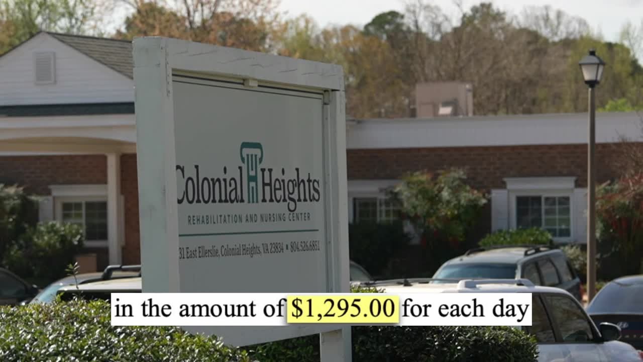 Colonial Heights nursing home fined $1,300 per day amid new violations of care standards