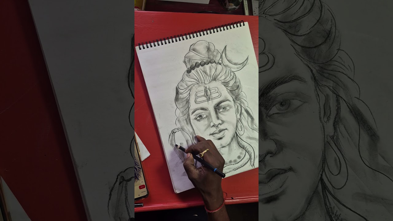 😱😱😱😱WOW....Shiva Painting 