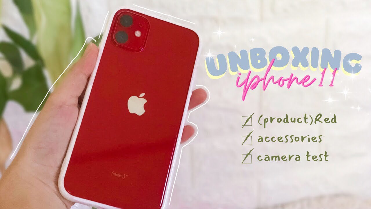 Unboxing iPhone 11 🌹 (Product)Red, accessories, camera test