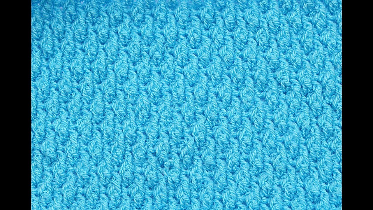 Punto en relieve a crochet para jerseys , gorros y bufandas.