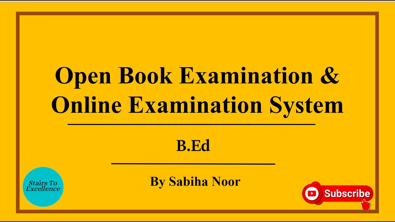 Open Book Examination and Online Examination | Its Merits And  Demerits | Sabiha Noor